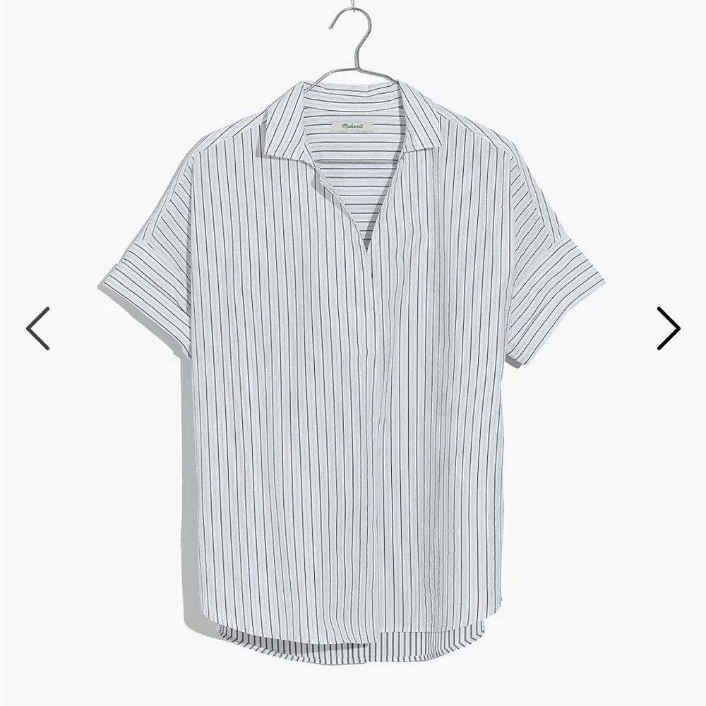 Madewell Courier Button-Back Shirt in Stripe-Play